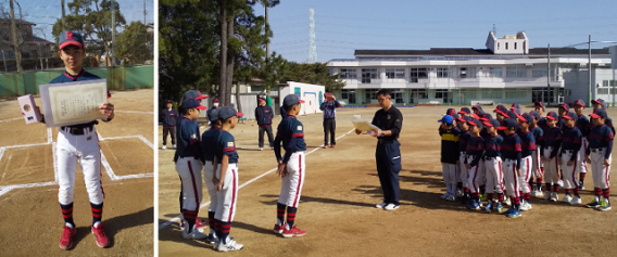 浜松支部ベストナインにリバースから木下晧貴君が選出されました！